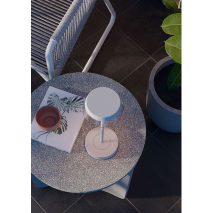 Redo 90306 - Επιτραπέζιο φωτιστικό LED με ρύθμιση φωτεινότητας και αφής ILUNA LED/2,5W/5V 2700-3000K 3000 mAh IP65 λευκό