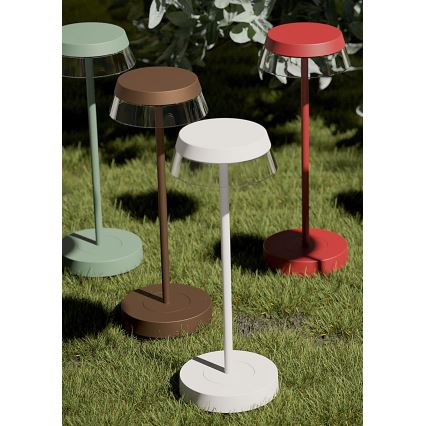 Redo 90306 - Επιτραπέζιο φωτιστικό LED με ρύθμιση φωτεινότητας και αφής ILUNA LED/2,5W/5V 2700-3000K 3000 mAh IP65 λευκό