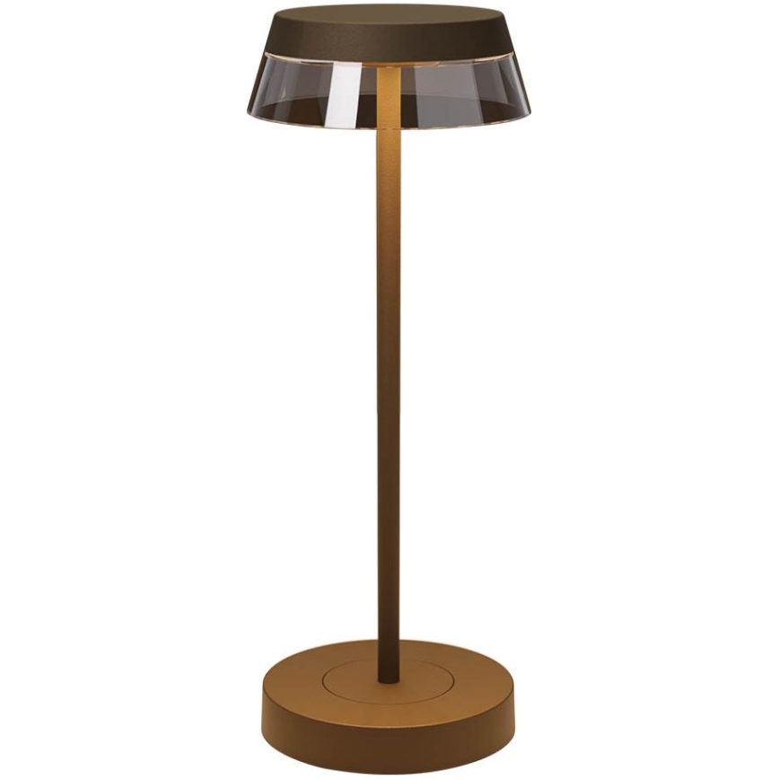Redo 90308 - Επιτραπέζια λάμπα αφής dimming LED ILUNA LED/2,5W/5V 2700-3000K 3000 mAh IP65 καφέ