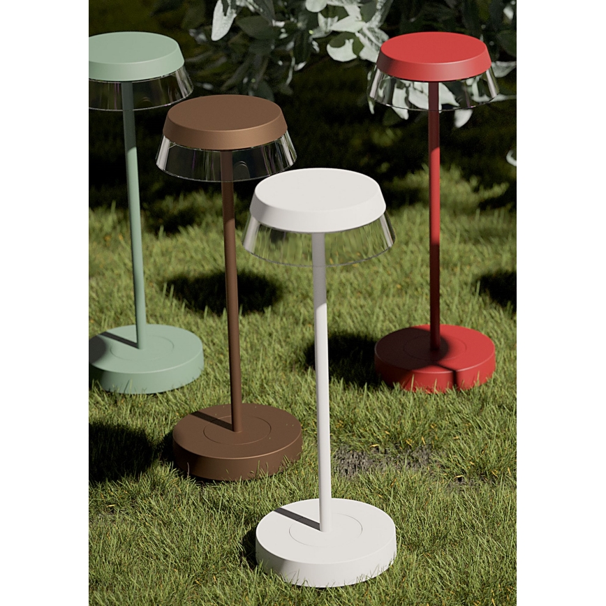 Redo 90311- LED Επιτραπέζιο Φωτιστικό Αφής με Ρύθμιση Φωτεινότητας ILUNA LED/2,5W/5V 2700-3000K 3000 mAh IP65 κόκκινο