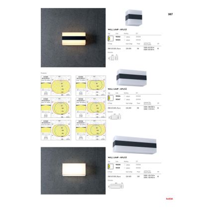 Redo 90322 - LED Επιτοίχιο φωτιστικό εξωτερικού χώρου KODIAK LED/5W/230V IP65 λευκό/μαύρο