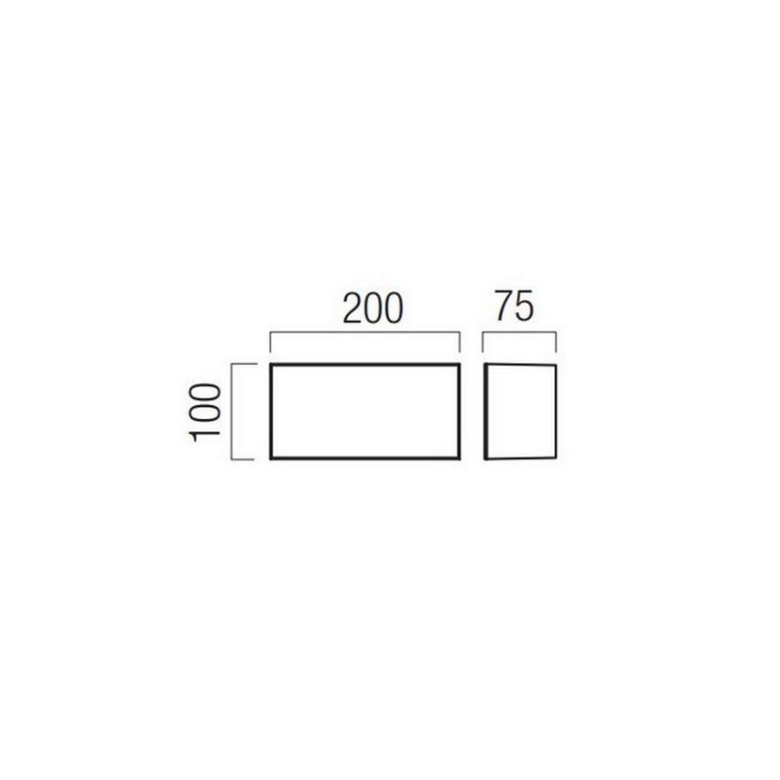 Redo 90326 - LED Επιτοίχιο φωτιστικό εξωτερικού χώρου KODIAK LED/8W/230V IP65 λευκό/μαύρο