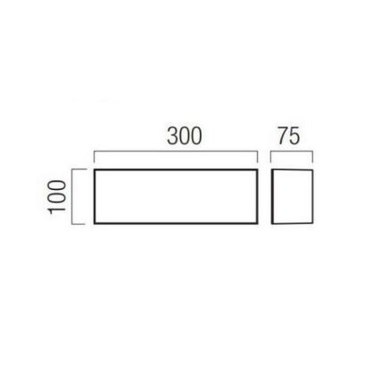 Redo 90329 - Εξωτερικό επιτοίχιο LED φωτιστικό KODIAK LED/12W/230V 4000K 30 cm IP65 λευκό