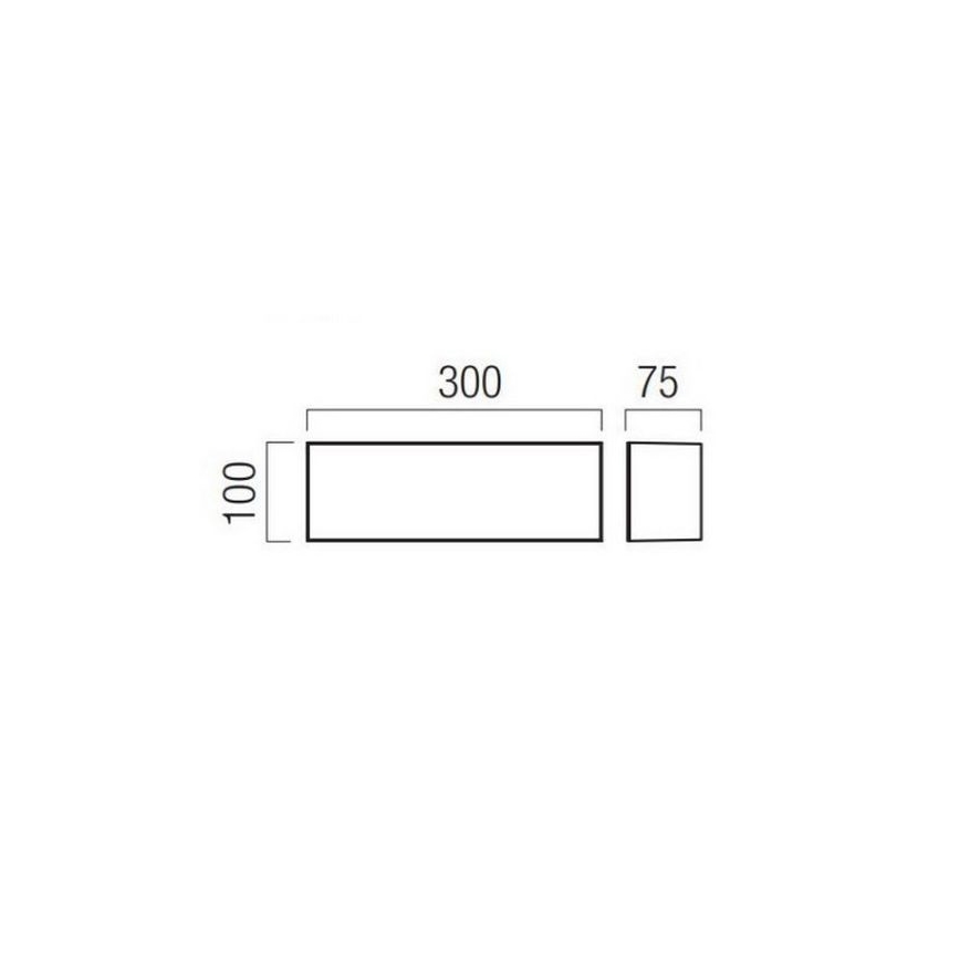 Redo 90329 - Εξωτερικό επιτοίχιο LED φωτιστικό KODIAK LED/12W/230V 4000K 30 cm IP65 λευκό