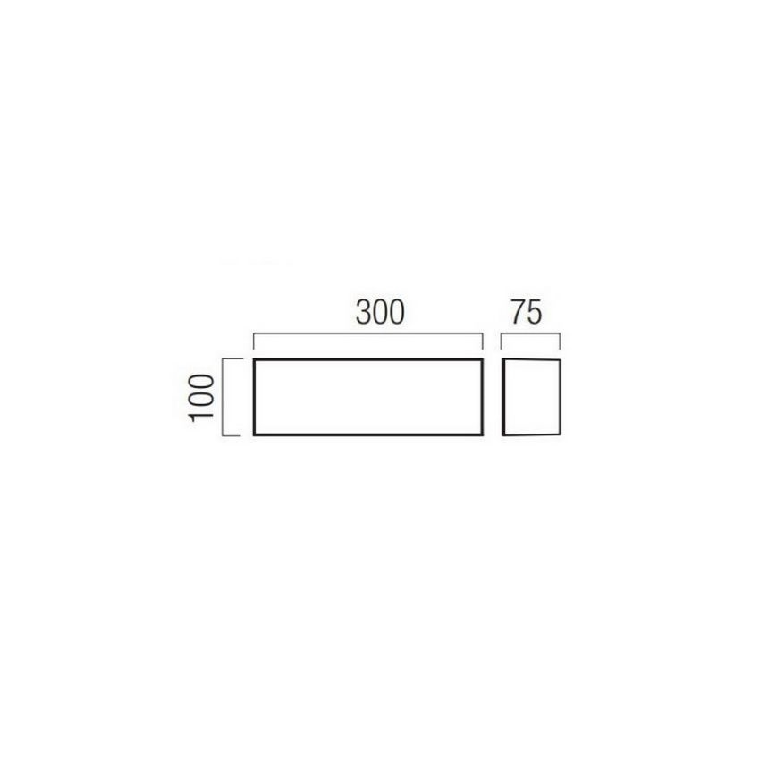 Redo 90330 - LED Επιτοίχιο φωτιστικό εξωτερικού χώρου KODIAK LED/12W/230V IP65 λευκό/μαύρο