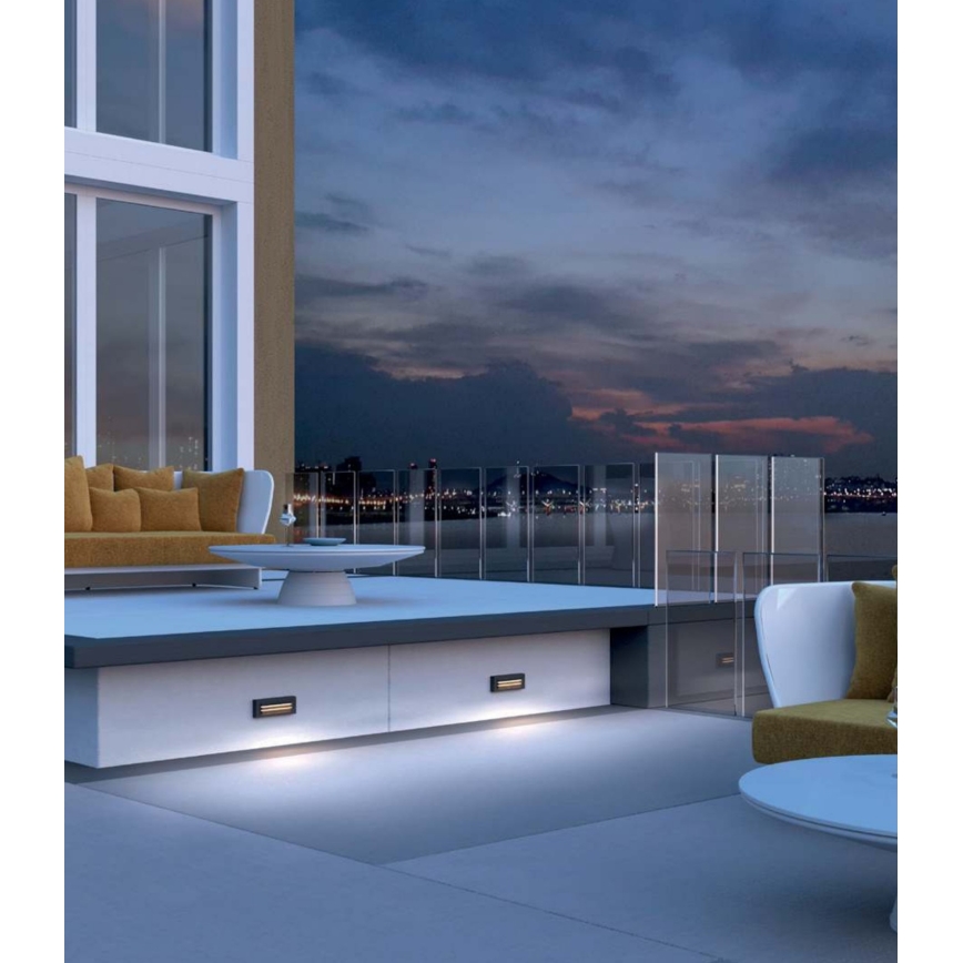 Redo 90330 - LED Επιτοίχιο φωτιστικό εξωτερικού χώρου KRUP LED/6W/230V IP65 ανθρακί