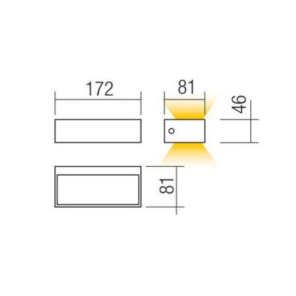 Redo 90372 - LED Επιτοίχιο φωτιστικό εξωτερικού χώρου LAMPRIS LED/9,5W/230V IP65 λευκό