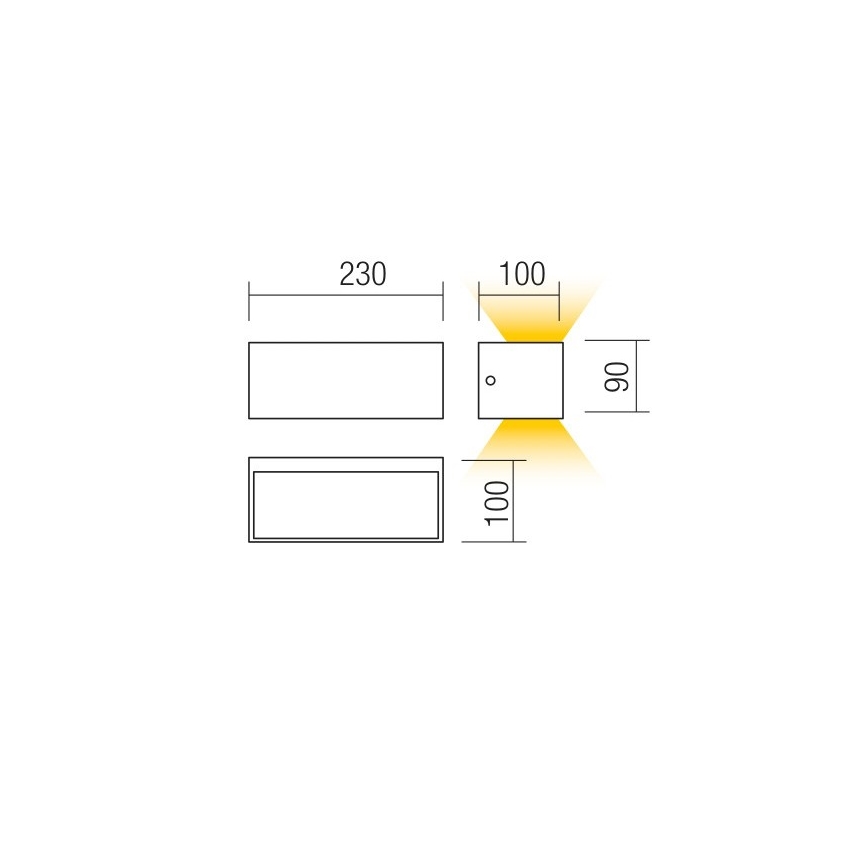 Redo 90373 - LED Επιτοίχιο φωτιστικό εξωτερικού χώρου LAMPRIS LED/13W/230V IP65 λευκό
