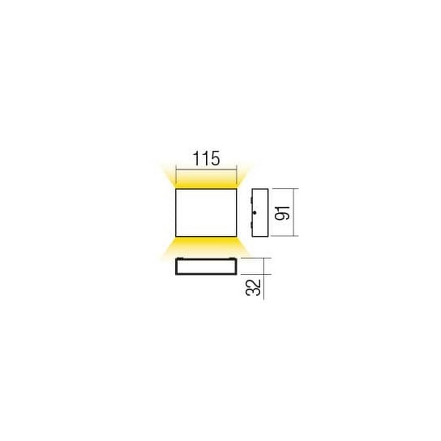 Redo 90376 - LED Επιτοίχιο φωτιστικό εξωτερικού χώρου KAMAL LED/4,4W/230V 3000K IP54 γκρι