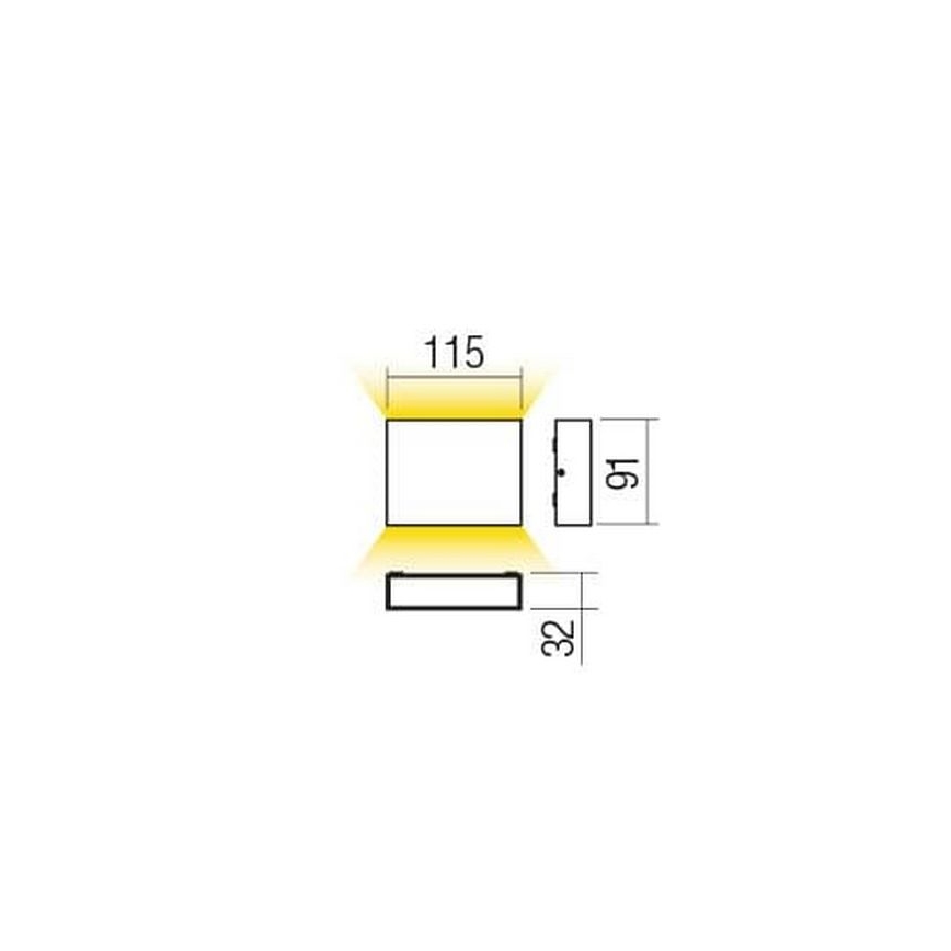 Redo 90377 - LED Επιτοίχιο φωτιστικό εξωτερικού χώρου KAMAL LED/4,4W/230V 3000K IP54 καφέ