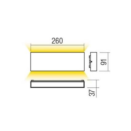 Redo 90387 - LED Επιτοίχιο φωτιστικό εξωτερικού χώρου KAMAL LED/15W/230V 3000K IP54 λευκό