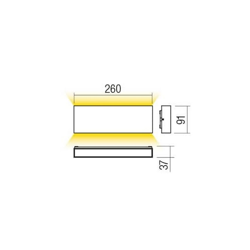Redo 90387 - LED Επιτοίχιο φωτιστικό εξωτερικού χώρου KAMAL LED/15W/230V 3000K IP54 λευκό