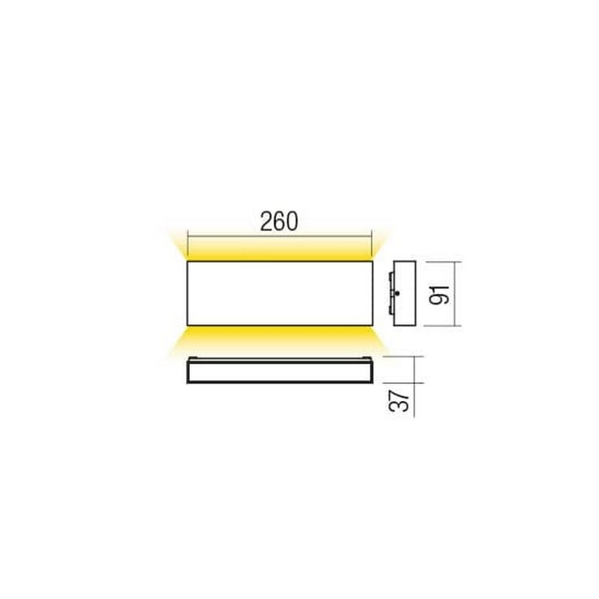 Redo 90388 - Επιτοίχιο φωτιστικό εξωτερικού χώρου LED KAMAL LED/15W/230V 3000K IP54 γκρι