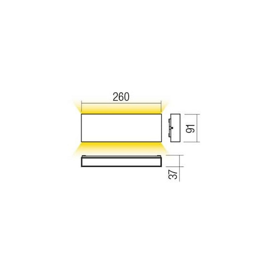 Redo 90389 - LED Επιτοίχιο φωτιστικό εξωτερικού χώρου KAMAL LED/15W/230V 3000K IP54 καφέ