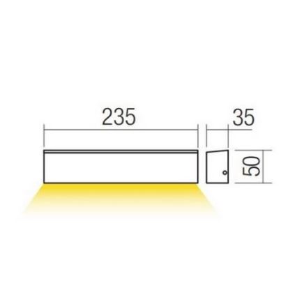 Redo 90393 - LED Επιτοίχιο φωτιστικό εξωτερικού χώρου OMNIA LED/12W/230V 3000K IP54 λευκό