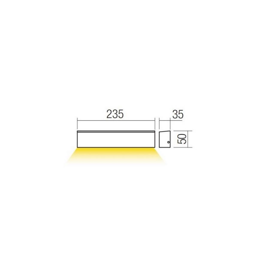 Redo 90393 - LED Επιτοίχιο φωτιστικό εξωτερικού χώρου OMNIA LED/12W/230V 3000K IP54 λευκό