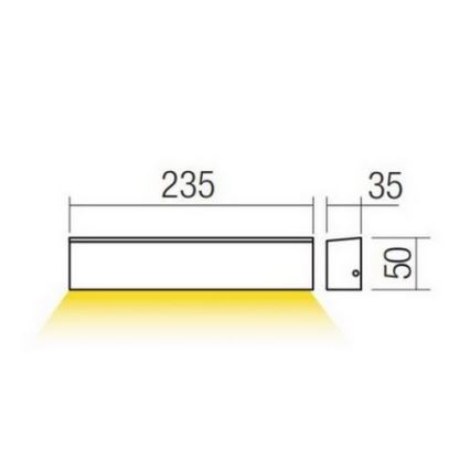 Redo 90394 - LED Επιτοίχιο φωτιστικό εξωτερικού χώρου OMNIA LED/12W/230V 3000K IP54 γκρι