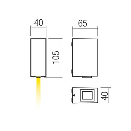 Redo 90413 - LED Επιτοίχιο φωτιστικό εξωτερικού χώρου ACE LED/3,36W/230V 3000K IP54 λευκό