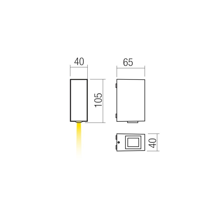 Redo 90413 - LED Επιτοίχιο φωτιστικό εξωτερικού χώρου ACE LED/3,36W/230V 3000K IP54 λευκό