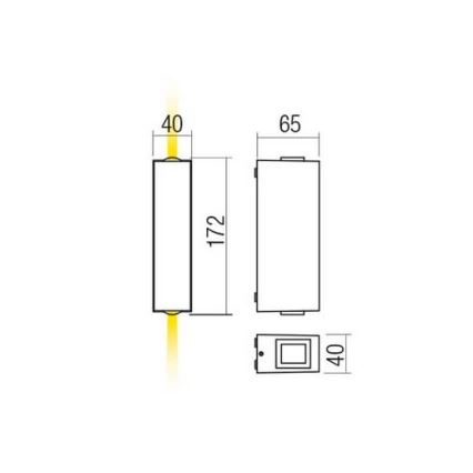 Redo 90424 - Επιτοίχιο φωτιστικό εξωτερικού χώρου LED ACE LED/5,84W/230V 4000K IP54 καφέ