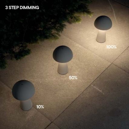 Redo 90438 - LED ρυθμιζόμενη με αφή εξωτερική λάμπα KIRA LED/4,7W/230V 2200 mAh IP44 λευκή