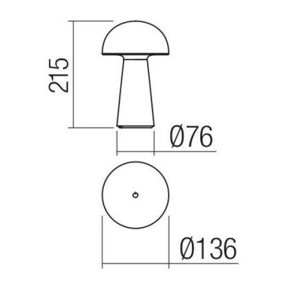 Redo 90438 - LED ρυθμιζόμενη με αφή εξωτερική λάμπα KIRA LED/4,7W/230V 2200 mAh IP44 λευκή