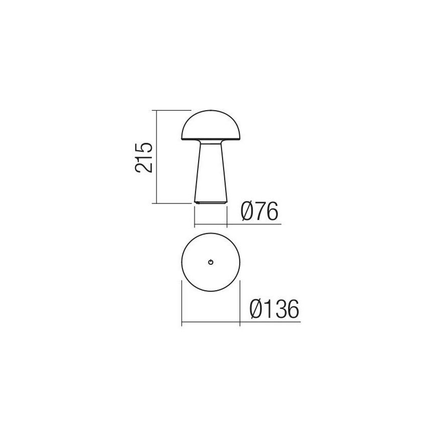 Redo 90438 - LED ρυθμιζόμενη με αφή εξωτερική λάμπα KIRA LED/4,7W/230V 2200 mAh IP44 λευκή
