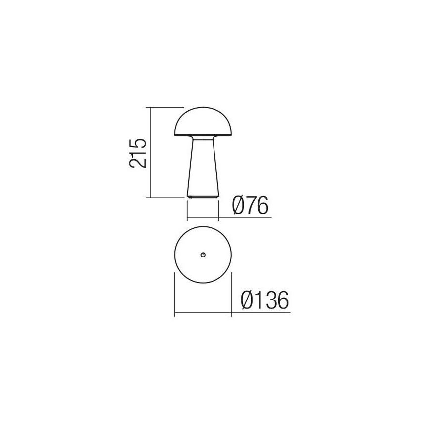 Redo 90439 - Ρυθμιζόμενο εξωτερικό LED φωτιστικό με έλεγχο αφής KIRA LED/4,7W/230V 2200 mAh IP44 μαύρο