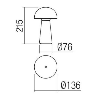 Redo 90439 - Ρυθμιζόμενο εξωτερικό LED φωτιστικό με έλεγχο αφής KIRA LED/4,7W/230V 2200 mAh IP44 μαύρο