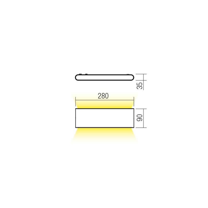 Redo 90451 - LED επιτοίχιο φωτιστικό εξωτερικού χώρου KLIPPE LED/24W/230V 3000K IP54 λευκό