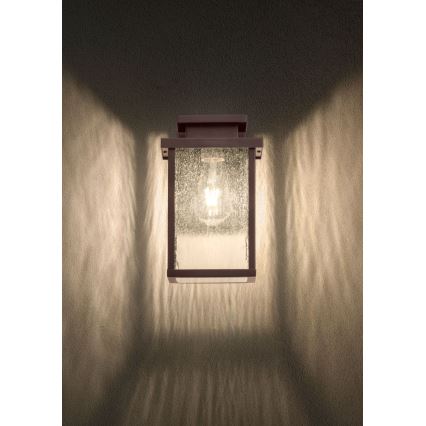 Redo 90463 - Επιτοίχιο φωτιστικό εξωτερικού χώρου YARD 1xE27/42W/230V IP44 καφέ