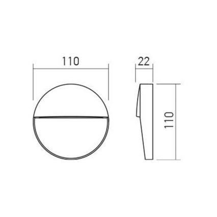 Redo 90472 - Επιτοίχιο φωτιστικό εξωτερικού χώρου LED LANDER LED/3W/230V IP54 λευκό