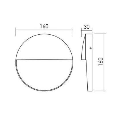 Redo 90476 - Επιτοίχιο φωτιστικό εξωτερικού χώρου LED LANDER LED/6W/230V IP54 λευκό