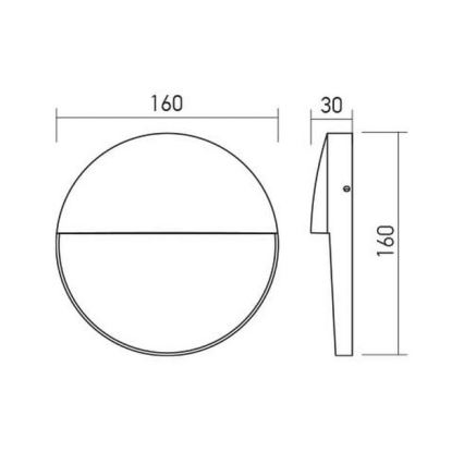 Redo 90477 - Επιτοίχιο φωτιστικό εξωτερικού χώρου LED LANDER LED/6W/230V IP54 ανθρακί