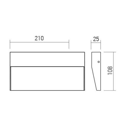 Redo 90480 - Επιτοίχιο φωτιστικό εξωτερικού χώρου LED LANDER LED/6W/230V IP54 λευκό