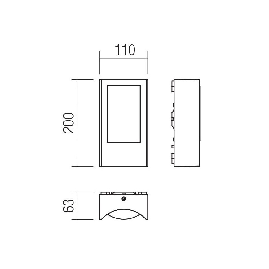 Redo 90483 - Επιτοίχιο φωτιστικό εξωτερικού χώρου LED WARP LED/8W/230V 3000K IP44 ανθρακί