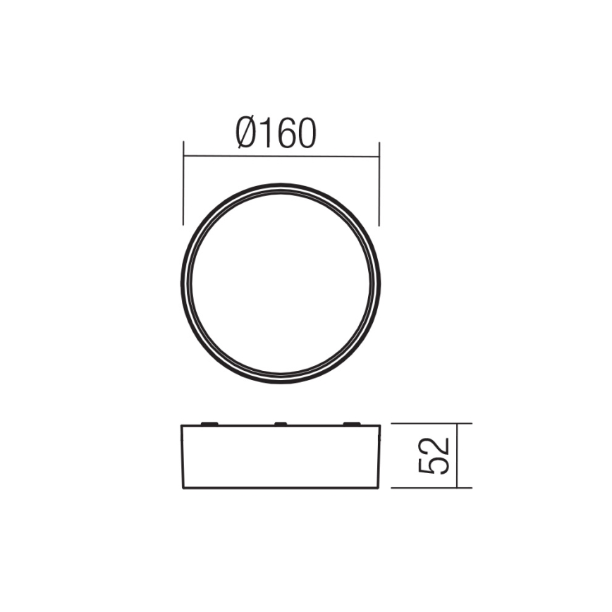 Redo 90496 - Φωτιστικό οροφής εξωτερικού χώρου LED URANIA LED/10W/230V διάμετρος 16 cm 3000K IP65 καφέ