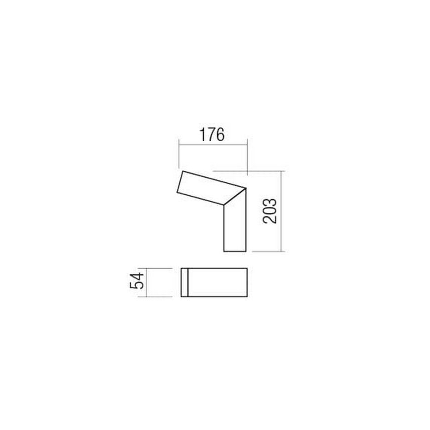 Redo 90510 - Επιτοίχιο φωτιστικό εξωτερικού χώρου LED WOODY LED/10W/230V IP54 ανθρακί