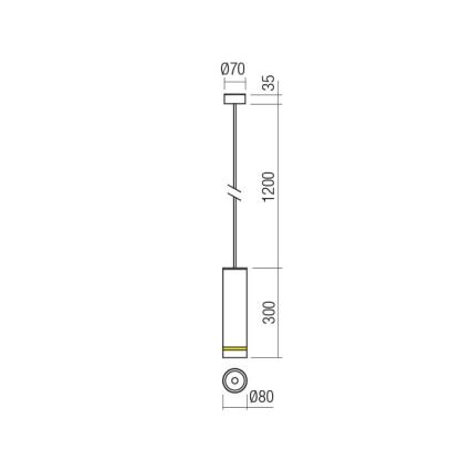 Redo 90513 - Κρεμαστό φωτιστικό εξωτερικού χώρου LED KLOU LED/9W/230V IP54 λευκό