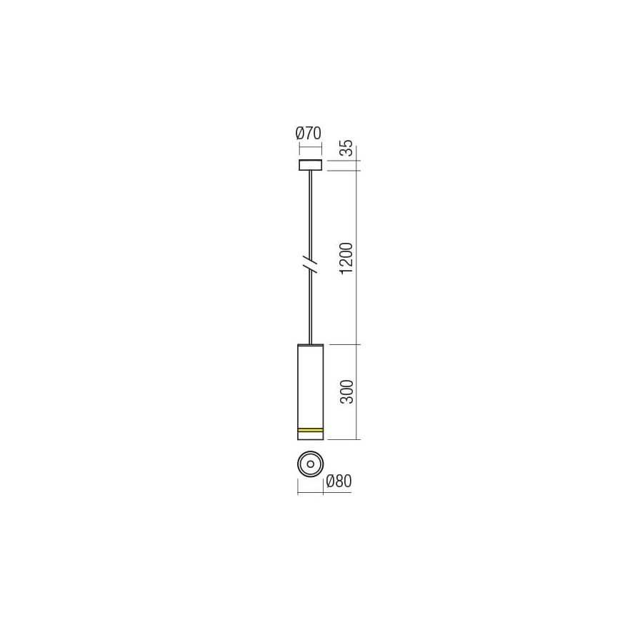 Redo 90514 - Κρεμαστό φωτιστικό εξωτερικού χώρου LED KLOU LED/9W/230V IP54 ανθρακί
