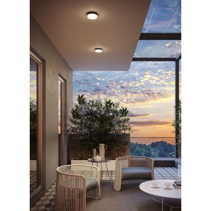Redo 90516 - Φωτιστικό οροφής εξωτερικού χώρου LED URANIA LED/10W/230V διάμετρος 16 cm IP65 ανθρακί