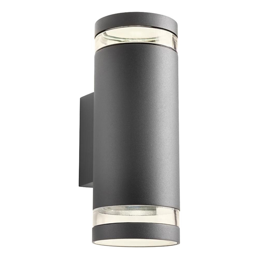 Redo 90518 - Επιτοίχιο φωτιστικό εξωτερικού χώρου CARGO 2xGU10/28W/230V IP54 ανθρακί