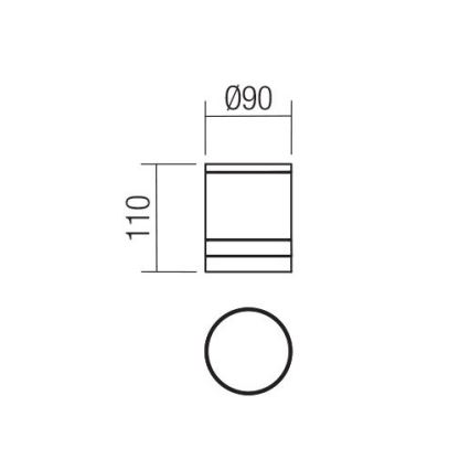 Redo 90519 - Φωτιστικό οροφής εξωτερικού χώρου CARGO 1xGU10/28W/230V IP54 ανθρακί