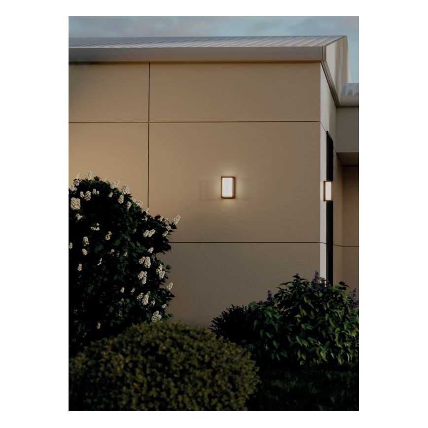 Redo 90534 - Επιτοίχιο φωτιστικό εξωτερικού χώρου LED QUADRIS LED/12W/230V IP54 καφέ