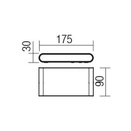 Redo 9054 - Επιτοίχιο φωτιστικό εξωτερικού χώρου LED POCKET LED/6W/230V IP54