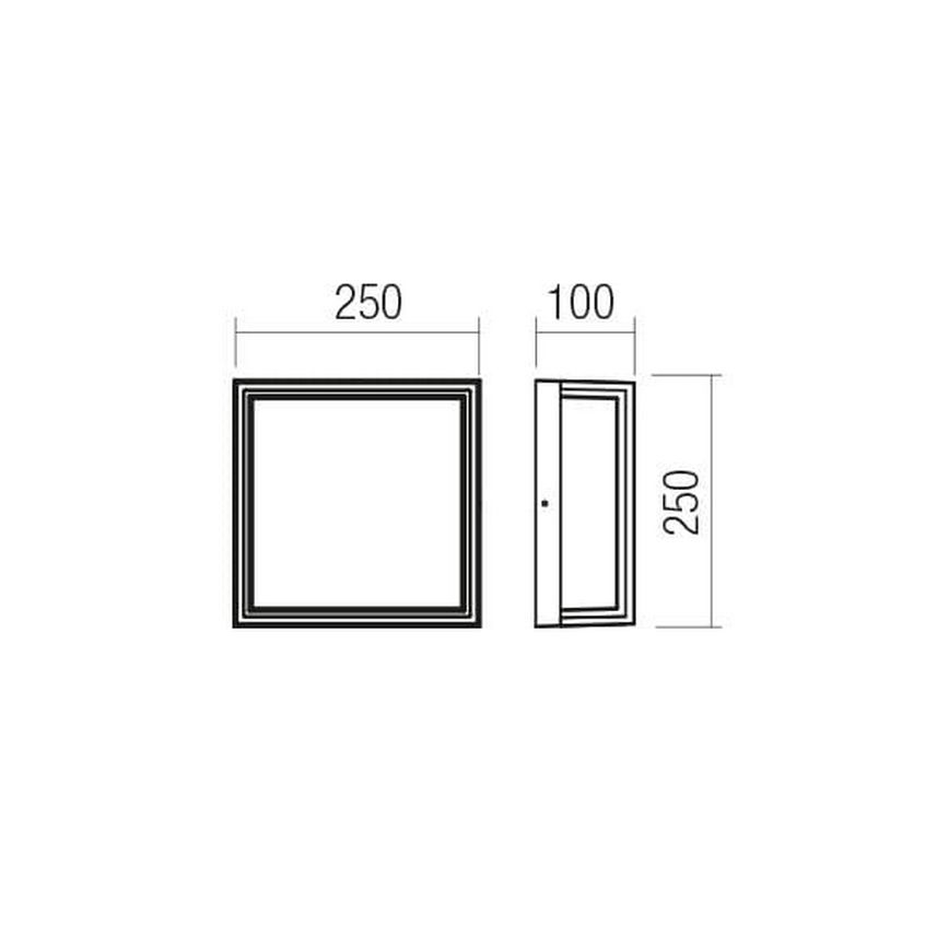 Redo 90565 - Επιτοίχιο φωτιστικό εξωτερικού χώρου LED QUADRIS LED/20W/230V IP54 ανθρακί