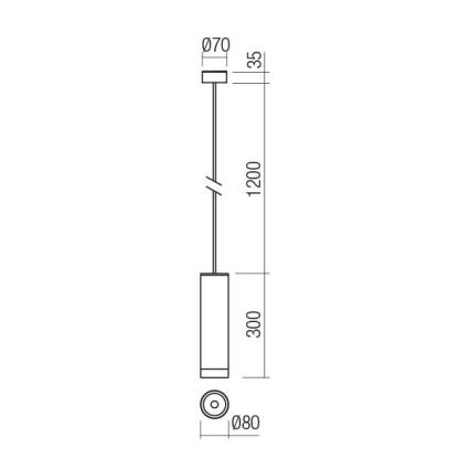 Redo 90570 - Κρεμαστό φωτιστικό εξωτερικού χώρου LED KLOU LED/9W/230V IP54 λευκό