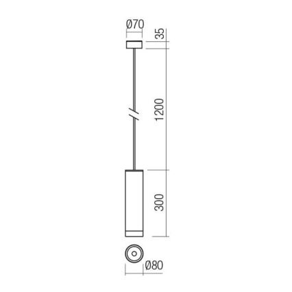 Redo 90571 - Κρεμαστό φωτιστικό εξωτερικού χώρου LED KLOU LED/9W/230V IP54 ανθρακί