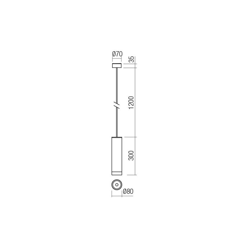 Redo 90571 - Κρεμαστό φωτιστικό εξωτερικού χώρου LED KLOU LED/9W/230V IP54 ανθρακί