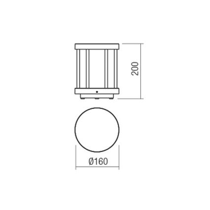 Redo 90577 - Εξωτερικό φωτιστικό LED KALEN LED/8W/230V 3000K 20 cm IP65 ανθρακί